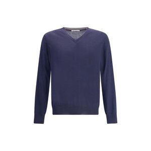 Brunello Cucinelli Men Blue Sweaters